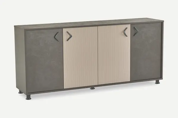 Garneta Ahşap Modern Yönetici Dolabı