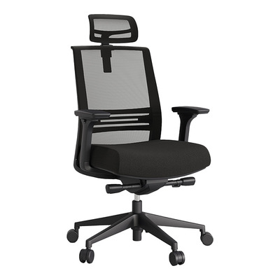 axento başlıklı siyah çalışma koltuğu