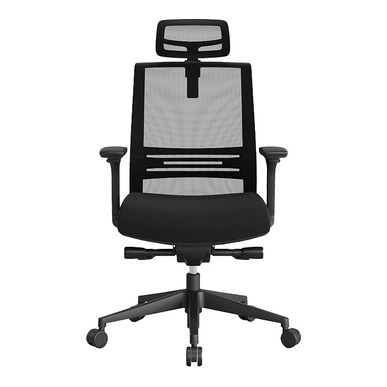 axento başlıklı siyah çalışma koltuğu - küçük detay görsel 3