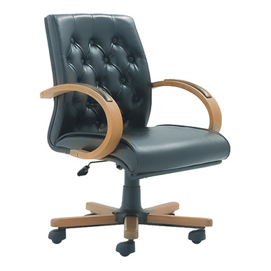 esential kapitoneli ahşap ayak yönetici koltuğu