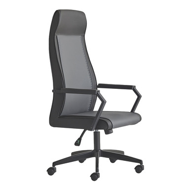 kong siyah metal ayaklı müdür koltuğu