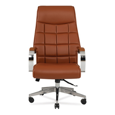 matin deri dikişli tasarım krom makam koltuğu