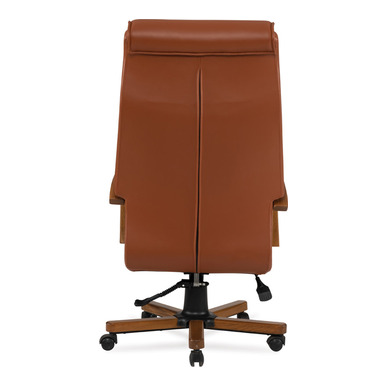 matin deri dikişli tasarım makam koltuğu - küçük detay görsel 3