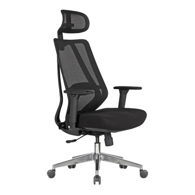 maxy alüminyum ayak siyah gövdeli yönetici koltuğu