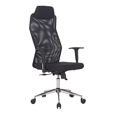 tavite krom ayaklı fileli başlıklı müdür koltuğu