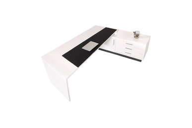 Brilhan Dekoratif Etajerli Yönetici Masası 240cm - küçük detay görsel 3 - Yönetici Masaları