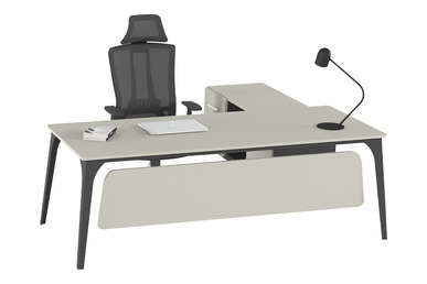 Caliber Sol Etajerli Masa 200cm - Yönetici Masaları