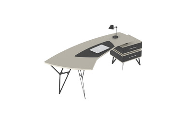 Coral Etajerli Yönetici Masası 245Cm - küçük detay görsel 3 - Yönetici Masaları