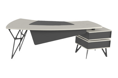 coral etajerli yönetici masası 245cm