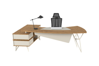 coral plus etajerli yönetici masası 245cm