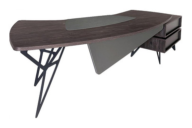 Coral Sol Etajerli Makam Masası 245Cm - Yönetici Masaları