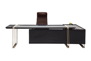 Descon Çift Metal Ayaklı Makam Masası - küçük detay görsel 2 - Yönetici Masaları