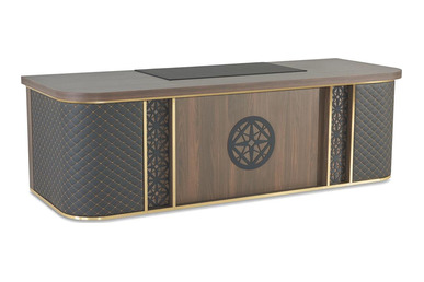 edmont deri detaylı makam masası