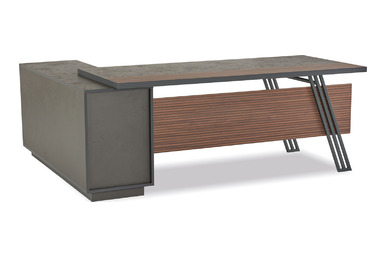 garneta metal ayaklı yönetici masası - küçük detay görsel 2