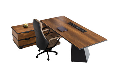 Gelade Etajerli Ahşap Yönetici Masası - küçük detay görsel 2 - Yönetici Masaları