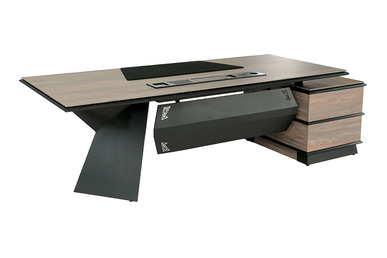 geladegold etajerli yönetici masası