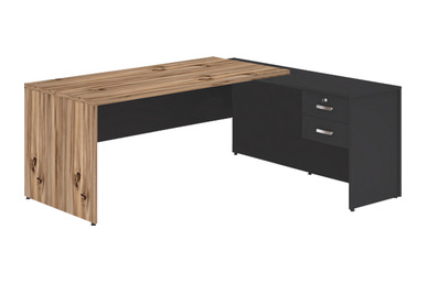 Grana Çift Renk Ahşap Tasarım Ofis Masası 160cm - küçük detay görsel 2 - Yönetici Masaları