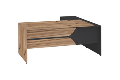 Grana Çift Renk Ahşap Tasarım Ofis Masası 180cm - Yönetici Masaları