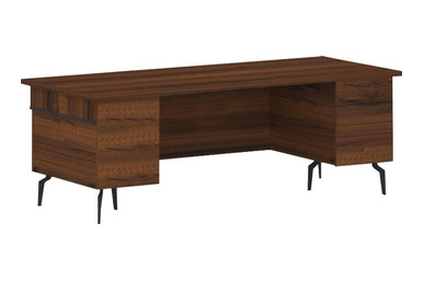 Hermos Siyah Boyalı Tasarım Ayaklı Yönetici Masası 220cm - küçük detay görsel 2 - Yönetici Masaları