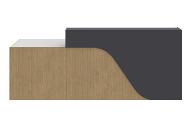 Larya Sağ Yönlü Karşılama Bankosu 280cm - Yönetici Masaları