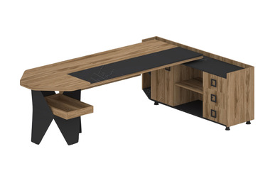 Livorno Metal Ayaklı Sümenli Yönetici Masası - küçük detay görsel 2 - Yönetici Masaları