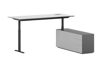 Panokato Yükseklik Ayarlı Etajerli Yönetici Masası 180cm - küçük detay görsel 2 - Yönetici Masaları