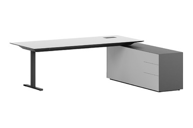 Panokato Yükseklik Ayarlı Etajerli Yönetici Masası 200cm - Yönetici Masaları