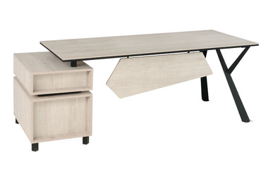 pasin kısa etajerli yönetici masası 185cm