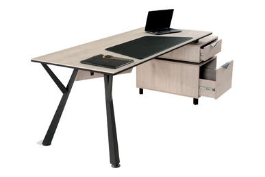 pasin kısa etajerli yönetici masası 185cm - küçük detay görsel 3