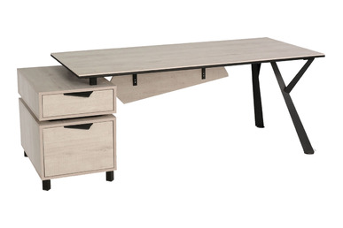 pasin kısa etajerli yönetici masası 205cm - küçük detay görsel 2