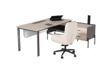 Pather Çift Renk Metal Ayaklı Yönetici Masası 220Cm - küçük detay görsel 2 - Yönetici Masaları