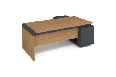 prudel etajerli ahşap ofis masası