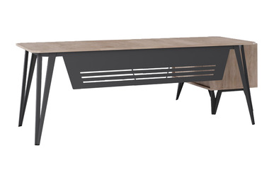 Sable Metal Profil Ayaklı Etajerli Yönetici Masası