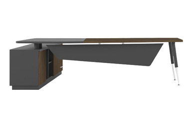 Touch Etajerli Yönetici Masası 225cm - küçük detay görsel 2 - Yönetici Masaları