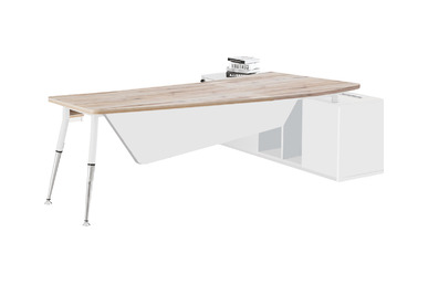 touch etajerli yönetici masası 245cm - küçük detay görsel 4