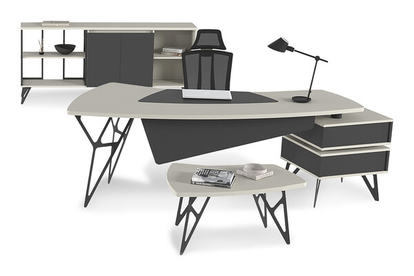 coral etajerli yönetici masası takımı 245cm