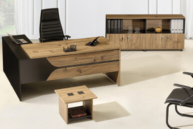 Grana Çift Renk Ahşap Tasarım Ofis Takımı 160cm - Yönetici Takımları