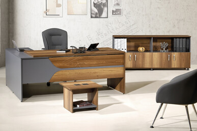 Grana Çift Renk Ahşap Tasarım Ofis Takımı 180cm - küçük detay görsel 2 - Yönetici Takımları