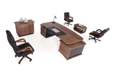 Korin Yönetici Masası Takımı 260cm - küçük detay görsel 3 - Yönetici Takımları