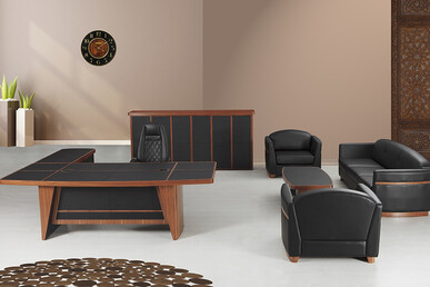 Leather Cilalı Derili Makam Takımı - küçük detay görsel 3 - Yönetici Takımları