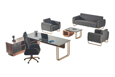 marcelin metal boru ayaklı yönetici takımı - küçük detay görsel 2