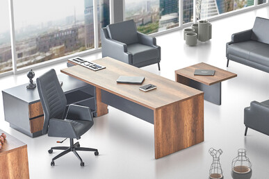 Militare Etajerli Yönetici Masa Takımı - küçük detay görsel 2 - Yönetici Takımları