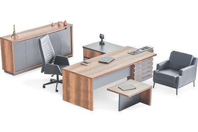 militare etajerli yönetici masa takımı