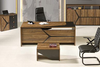 nopus melamin kaplama müdür takımı 180cm - küçük detay görsel 3