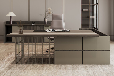 norm metal ayaklı yönetici mobilyası 270 cm