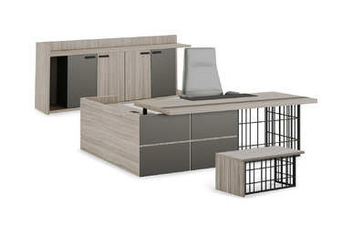 norm metal ayaklı yönetici mobilyası 270 cm