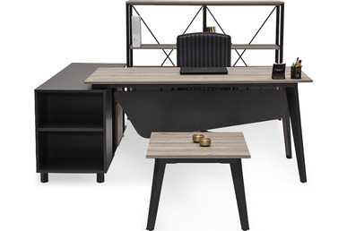 panaweplus raf detaylı etajerli yönetici takımı 185cm