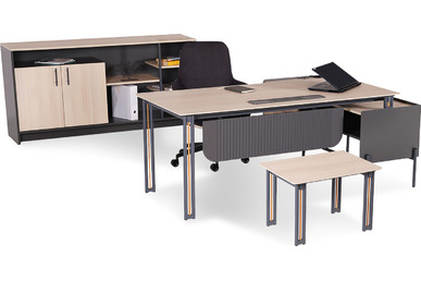 pather çift renk metal ayaklı yönetici takımı 220cm