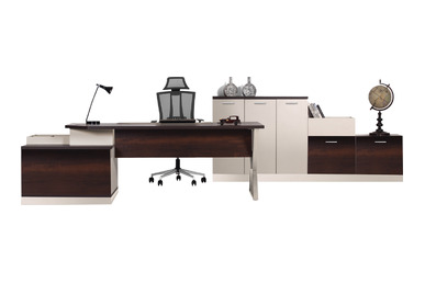 Recom Etajerli Tasarım Makam Takımı 240cm - küçük detay görsel 2 - Yönetici Takımları