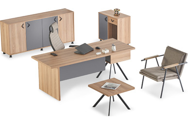 riddle metal ayaklı müdür takımı